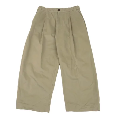 STUDIO NICHOLSON SORTE Cotton Twill Wide Pants