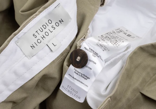 STUDIO NICHOLSON SORTE Cotton Twill Wide Pants K-169184_015