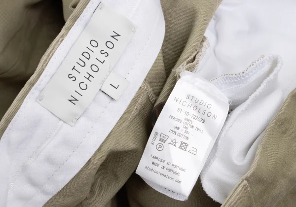 STUDIO NICHOLSON SORTE Cotton Twill Wide Pants K-169184_016