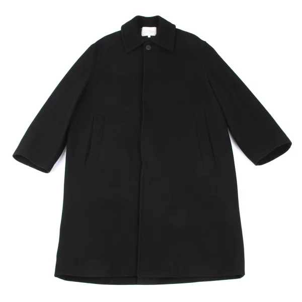 STUDIO NICHOLSON Melton Wool Fly-front Coat Black M K-169185_001