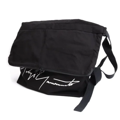 Yohji Yamamoto Logo Printed Shoulder Bag