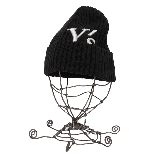 Y's×NEW ERA Logo Embroidery Rib Knit Cap Black  K-169208_001