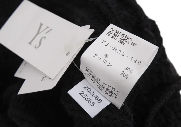 Y's×NEW ERA Logo Embroidery Cable Knit Cap K-169209_010