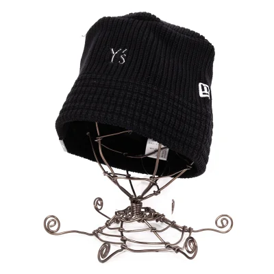Y's×NEW ERA Logo Embroidery Cotton Knit Bucket Hat