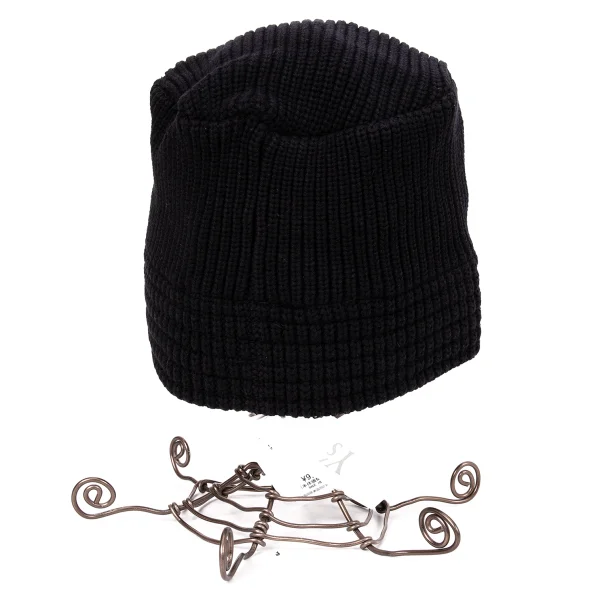 Y's×NEW ERA Logo Embroidery Cotton Knit Bucket Hat K-169220_004