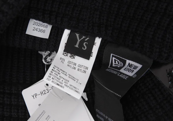 Y's×NEW ERA Logo Embroidery Cotton Knit Bucket Hat K-169220_012