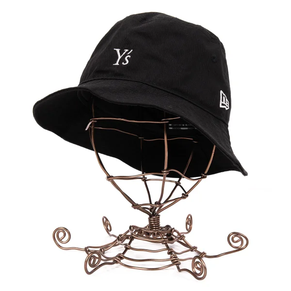 Y's×NEW ERA Logo Embroidery Cotton Bucket Hat Black  K-169221_001
