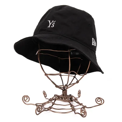 Y's×NEW ERA Logo Embroidery Cotton Bucket Hat