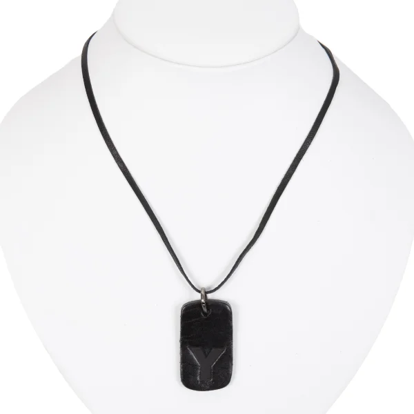 Ground Y Leather Necklace Black  K-169234_001