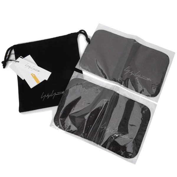 Yohji Yamamoto Logo Embroidery Hand Towels Black  K-169237_001