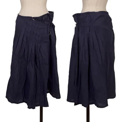 Y's Dot Shirring Woven Wrap Skirt