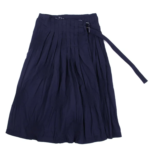 Y's Dot Shirring Woven Wrap Skirt K-169238_002