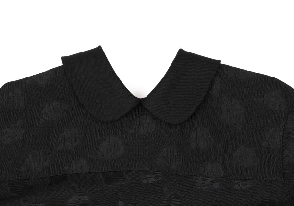 tricot COMME des GARCONS Flower Jacquard Back Button Round-collar Dress K-169239_004