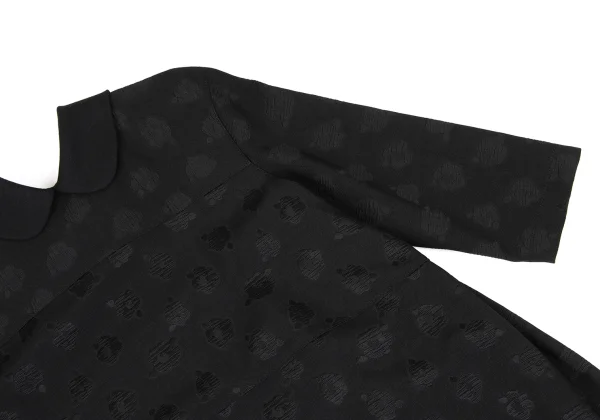 tricot COMME des GARCONS Flower Jacquard Back Button Round-collar Dress K-169239_005