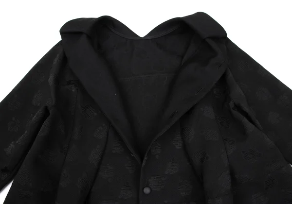 tricot COMME des GARCONS Flower Jacquard Back Button Round-collar Dress K-169239_012