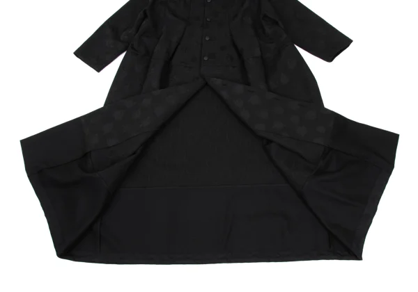 tricot COMME des GARCONS Flower Jacquard Back Button Round-collar Dress K-169239_013