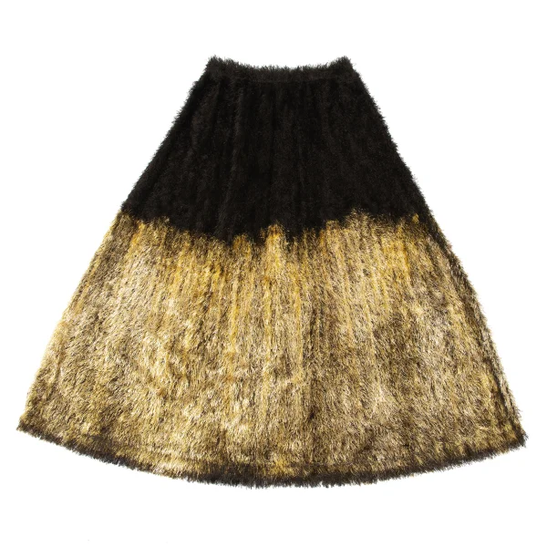 PLEATS PLEASE Bicolor Shaggy Skirt K-169241_002