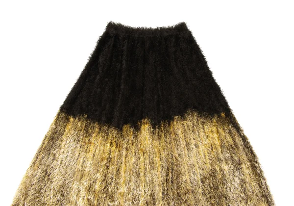 PLEATS PLEASE Bicolor Shaggy Skirt K-169241_003
