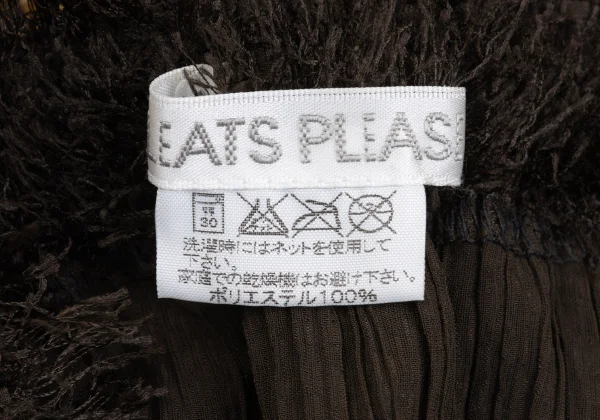 PLEATS PLEASE Bicolor Shaggy Skirt K-169241_012