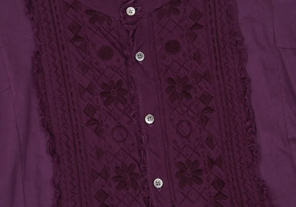 Plantation Cotton Front Embroidery Design Blouse K-169243_006