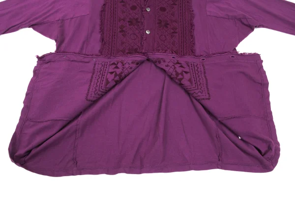 Plantation Cotton Front Embroidery Design Blouse K-169243_010