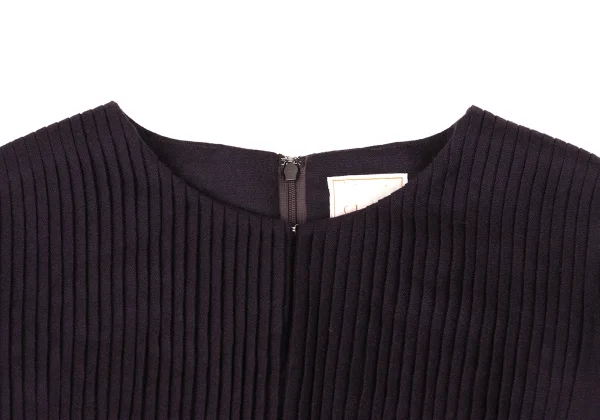 Sybilla Wool Front Tuck Design 3/4 Sleeve Skipper Dress K-169247_004