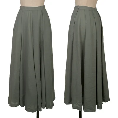 Sybilla Linen Rayon Tuck Skirt