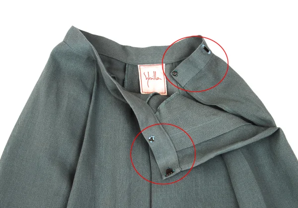 Sybilla Linen Rayon Tuck Skirt K-169248_004