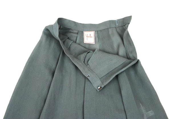 Sybilla Linen Rayon Tuck Skirt K-169248_007