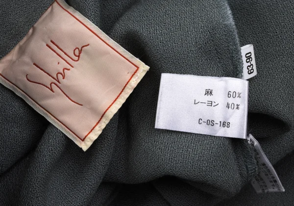 Sybilla Linen Rayon Tuck Skirt K-169248_016