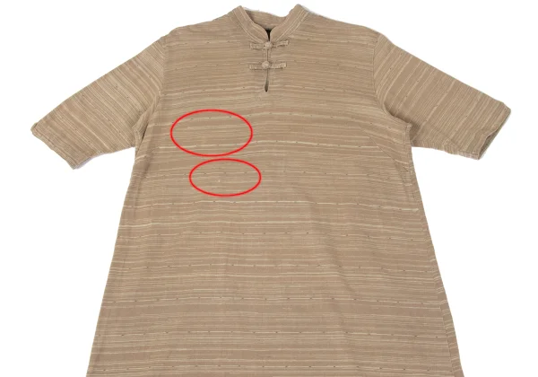 yoshie inaba Multi Striped Chinese Button Short-sleeved Dress K-169249_003