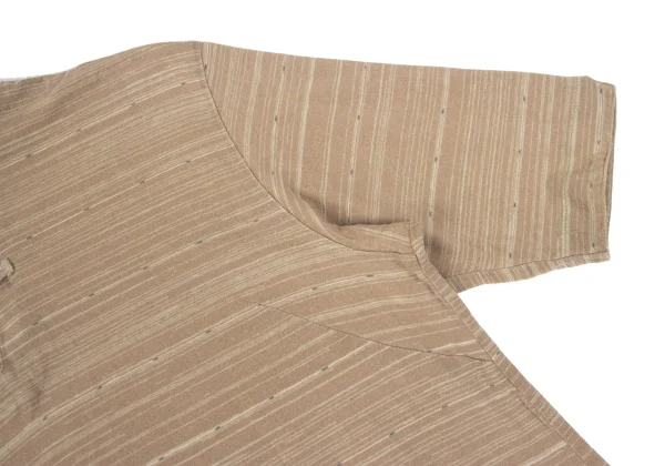 yoshie inaba Multi Striped Chinese Button Short-sleeved Dress K-169249_008