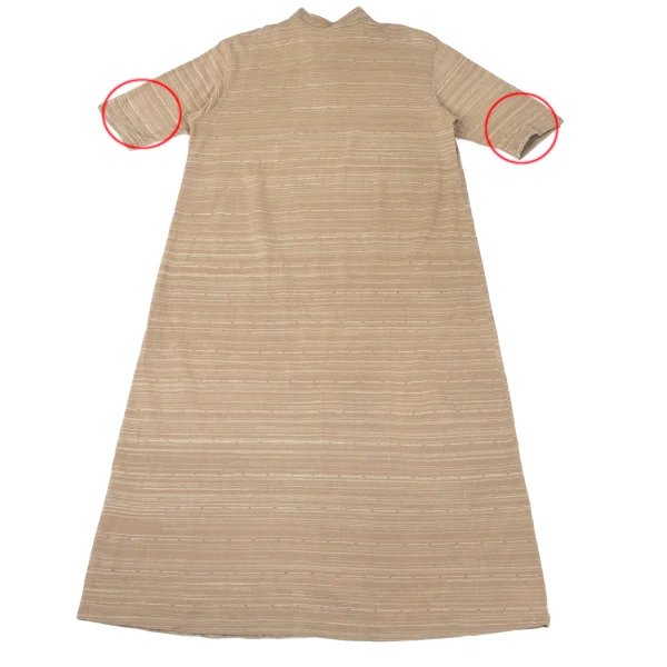 yoshie inaba Multi Striped Chinese Button Short-sleeved Dress K-169249_012