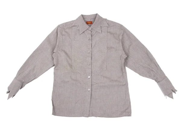 KENZO Cotton Zigzag Design Printed Long-sleeved Shirt K-169252_002