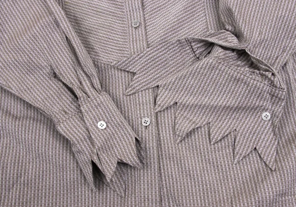 KENZO Cotton Zigzag Design Printed Long-sleeved Shirt K-169252_008