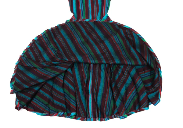 KENZO Linen Rayon Multi-stripe Sleeveless Dress K-169253_013