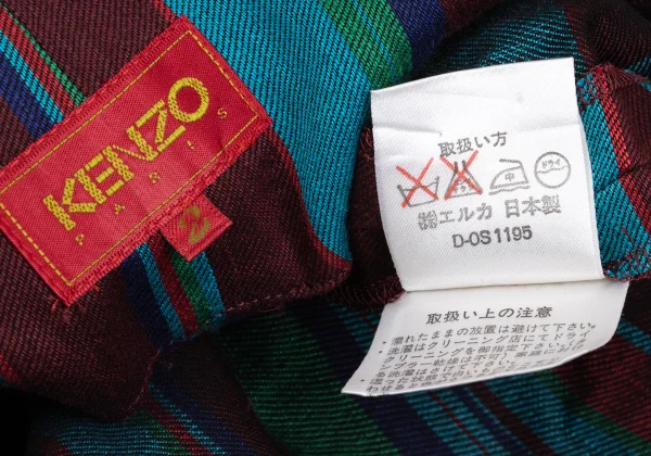 KENZO Linen Rayon Multi-stripe Sleeveless Dress K-169253_017