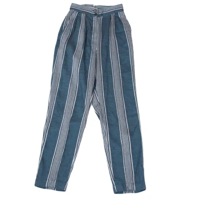 KENZO Linen-blend Striped Jacquard Pants