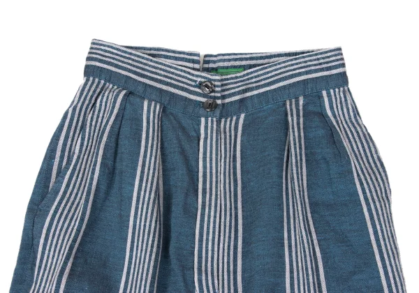 KENZO Linen-blend Striped Jacquard Pants K-169256_002