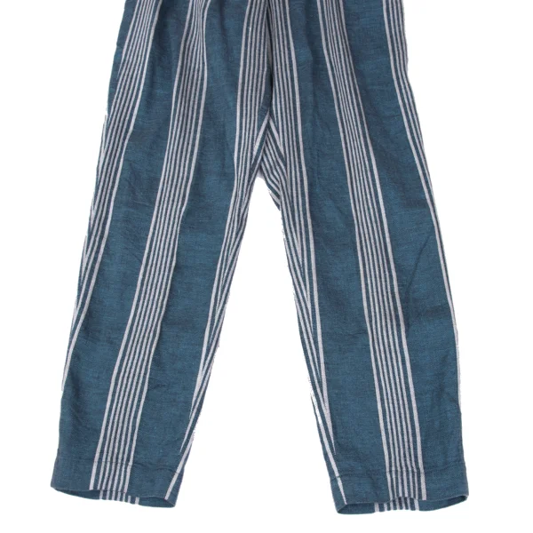KENZO Linen-blend Striped Jacquard Pants K-169256_006