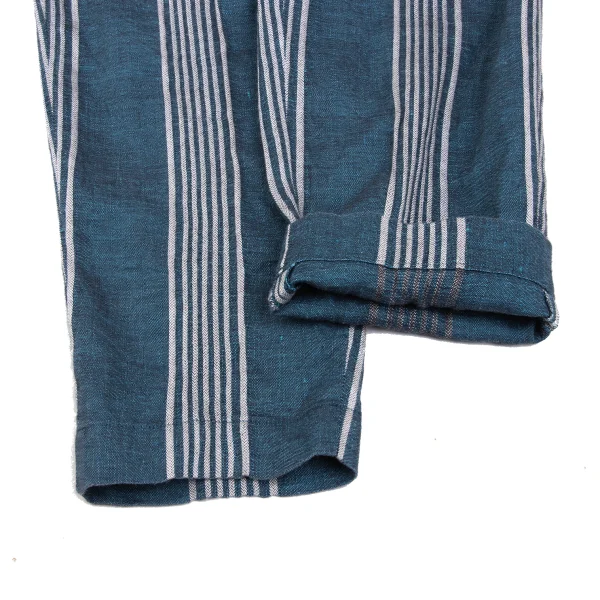 KENZO Linen-blend Striped Jacquard Pants K-169256_007