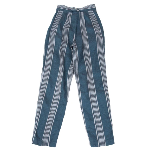 KENZO Linen-blend Striped Jacquard Pants K-169256_008