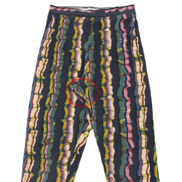 KENZO Cotton Blend Graphic Stripe Printed Stretch Pants K-169257_002