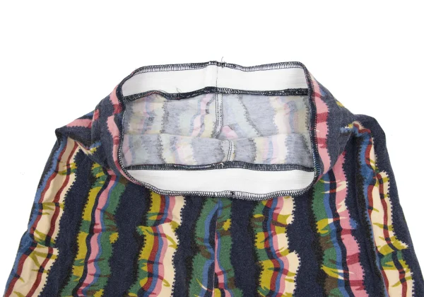 KENZO Cotton Blend Graphic Stripe Printed Stretch Pants K-169257_005