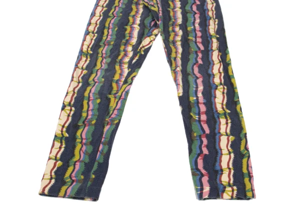 KENZO Cotton Blend Graphic Stripe Printed Stretch Pants K-169257_006
