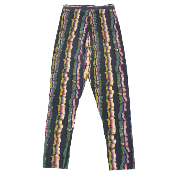 KENZO Cotton Blend Graphic Stripe Printed Stretch Pants K-169257_008
