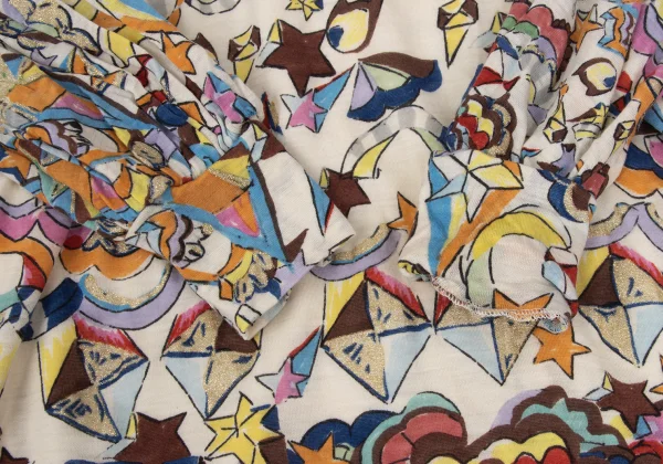 TSUMORI CHISATO Glitter Graphic Print Layered Design Tunic K-169259_006