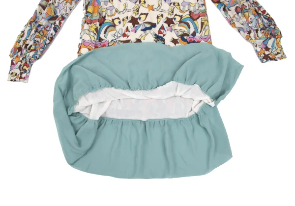 TSUMORI CHISATO Glitter Graphic Print Layered Design Tunic K-169259_009