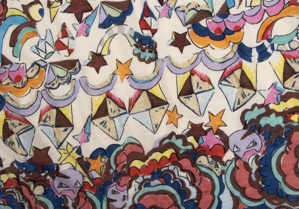 TSUMORI CHISATO Glitter Graphic Print Layered Design Tunic K-169259_012