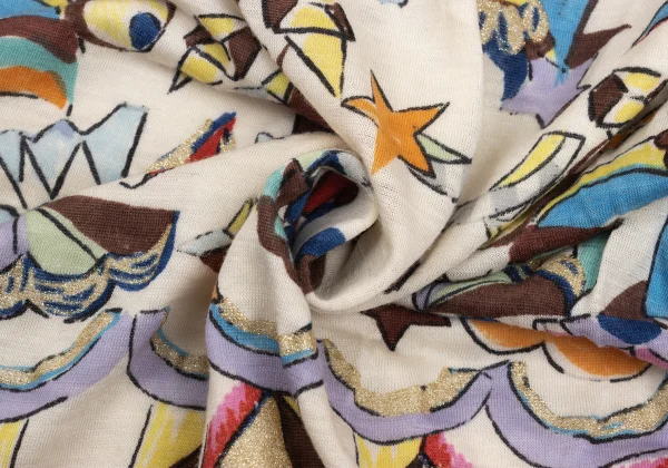 TSUMORI CHISATO Glitter Graphic Print Layered Design Tunic K-169259_013